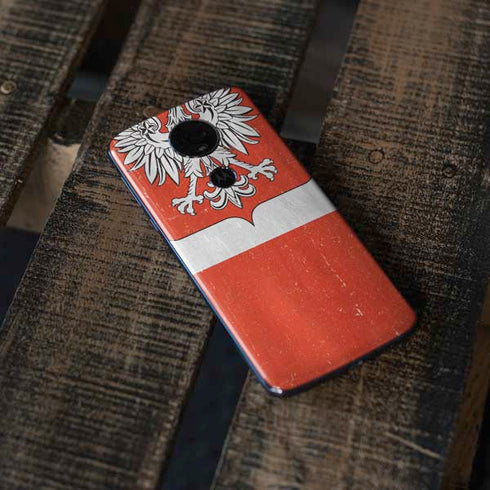 Poland Flag Distressed Moto E5 Plus Skin